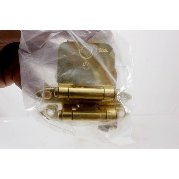 Amerock Cabinet Face Mount Self Closing Hinge M3429-3 Polished Brass Lot 4 Pair - Picture 4 of 5